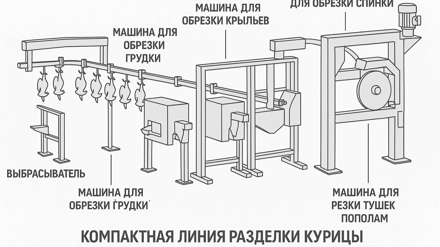 Линия разделки курицы FA SCUC