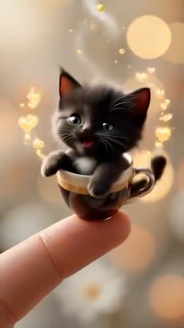 Кот из чашки