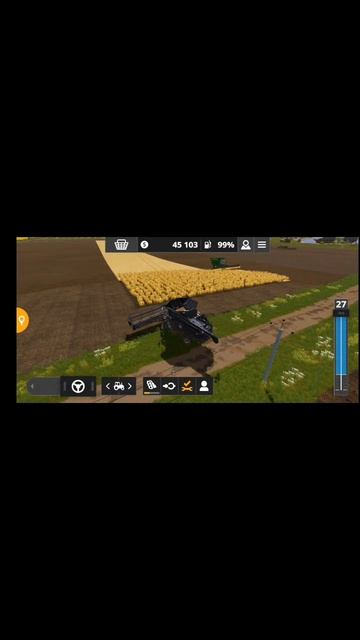 Комбайн Мессери на разгрузке 🚜 🔥черный Дьявольский 🏴☠️ воин#farmingsimulator20 #мессери #ферма
