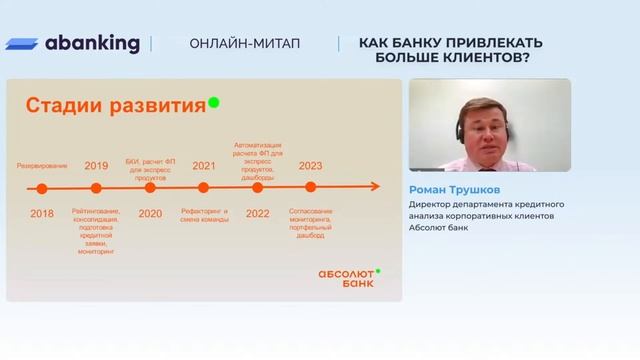 Цифровизация кредитования юридических лиц // опыт Абс?