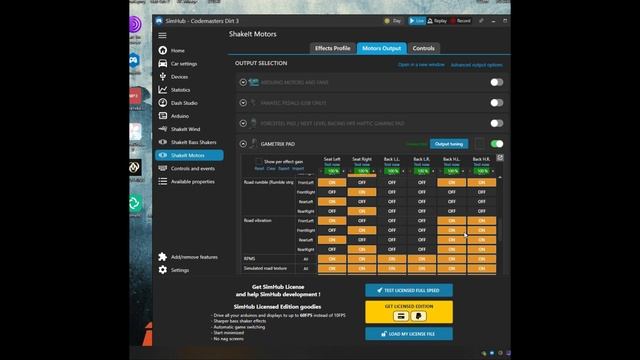 JeatSeat настройка simHub