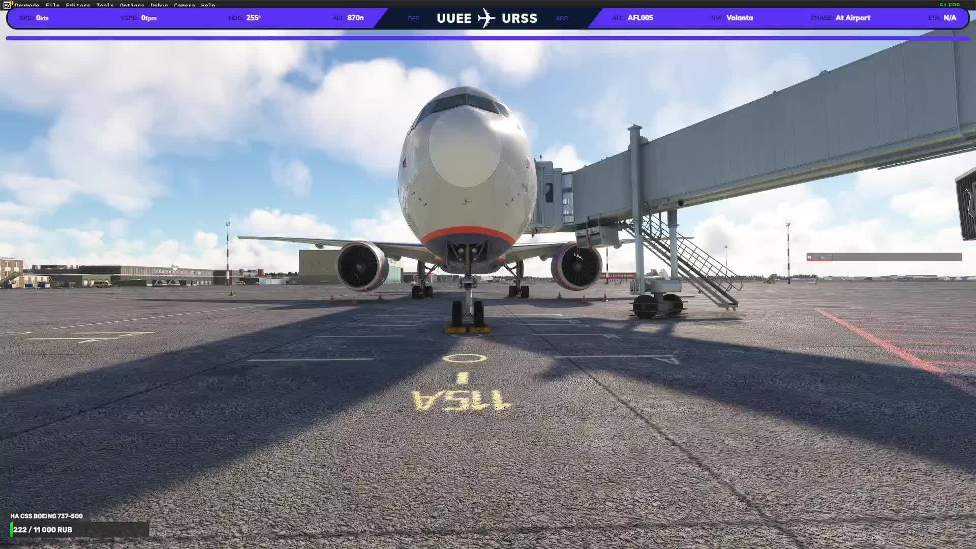 MSFS 2020 PMDG 777-300ER, AFL005, Vatsim, Moscow(UUEE) - Sochi(URSS)