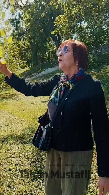 Сегодня наша учительница повела нас на прогулку!"