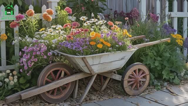 Как украсить сад и двор в деревенском стиле (4)