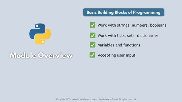13. Module Overview (Programming Basics with Python)