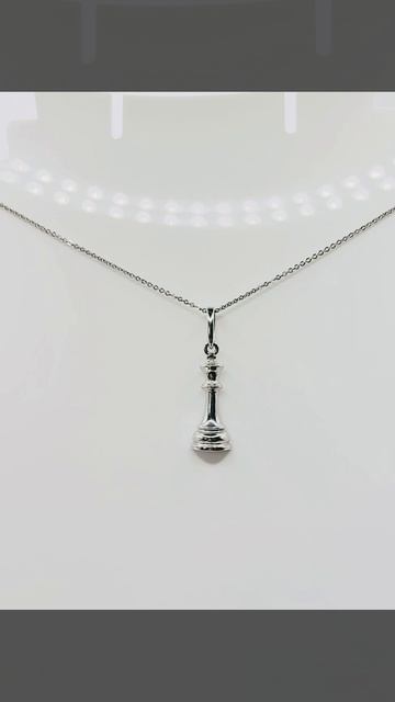 Серебряная подвеска в виде шахматной фигуры "Король"