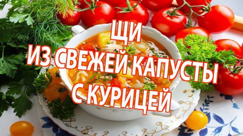 ЩИ ИЗ СВЕЖЕЙ КАПУСТЫ С КУРИЦЕЙ 🍲 | Лёгкий и вкусный рецепт домашнего супа за 3 минуты!