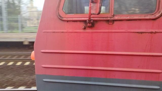 Электровоз "Аврора" ЭП2К-501 с Двухэтажным Авророй и Электропоезд ЭТ2М-073 До станции ОбуховоКолпино