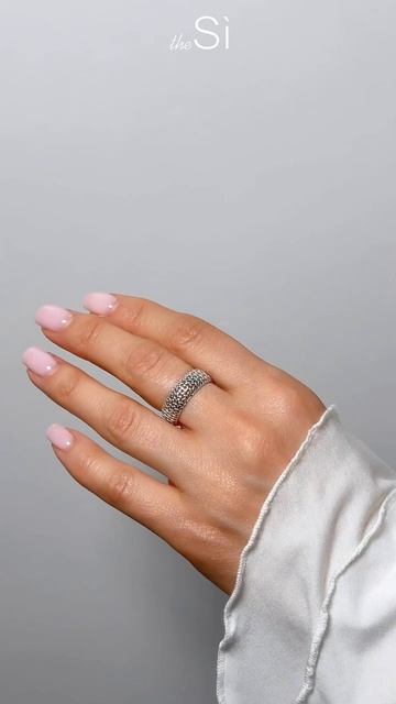 Кольцо из серебра "Mesh"