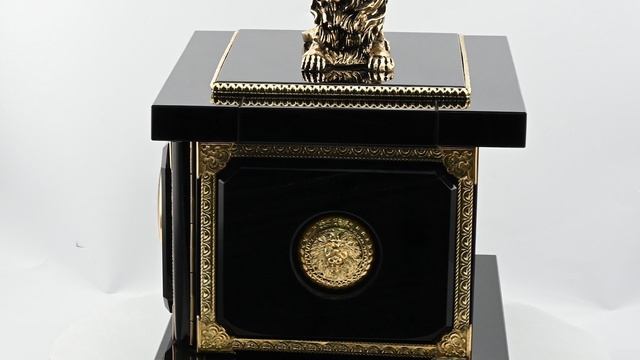 Сейф с часами из обсидиана "Лев" 290*255*330мм. Арт: 1450443