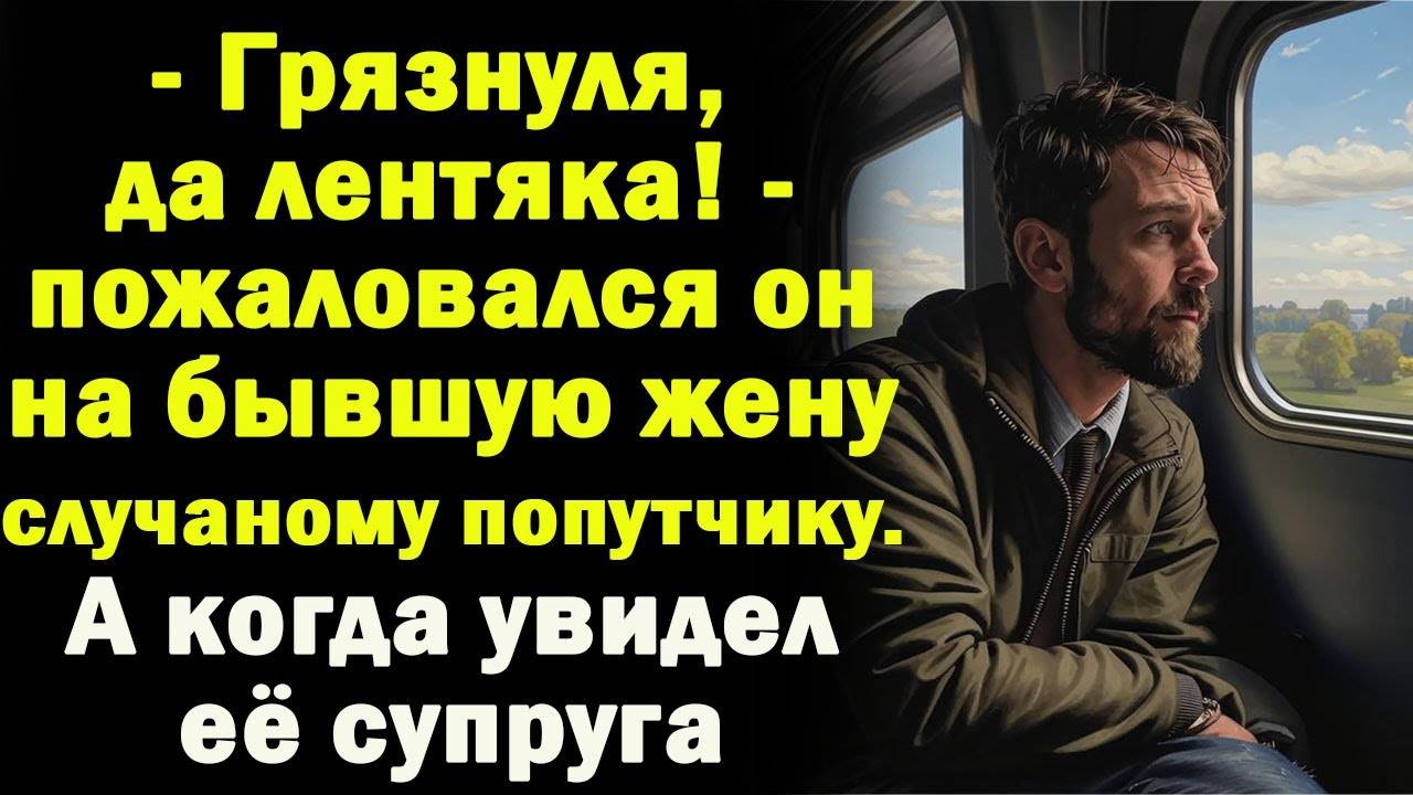 - Лентяйка, да грязнуля - пожаловался он на бывшую жену случайному попутчику. А когда увидел ее мужа