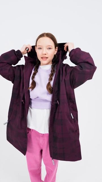 SP216002 PURPLE Плащ демисезонный Premont для девочки