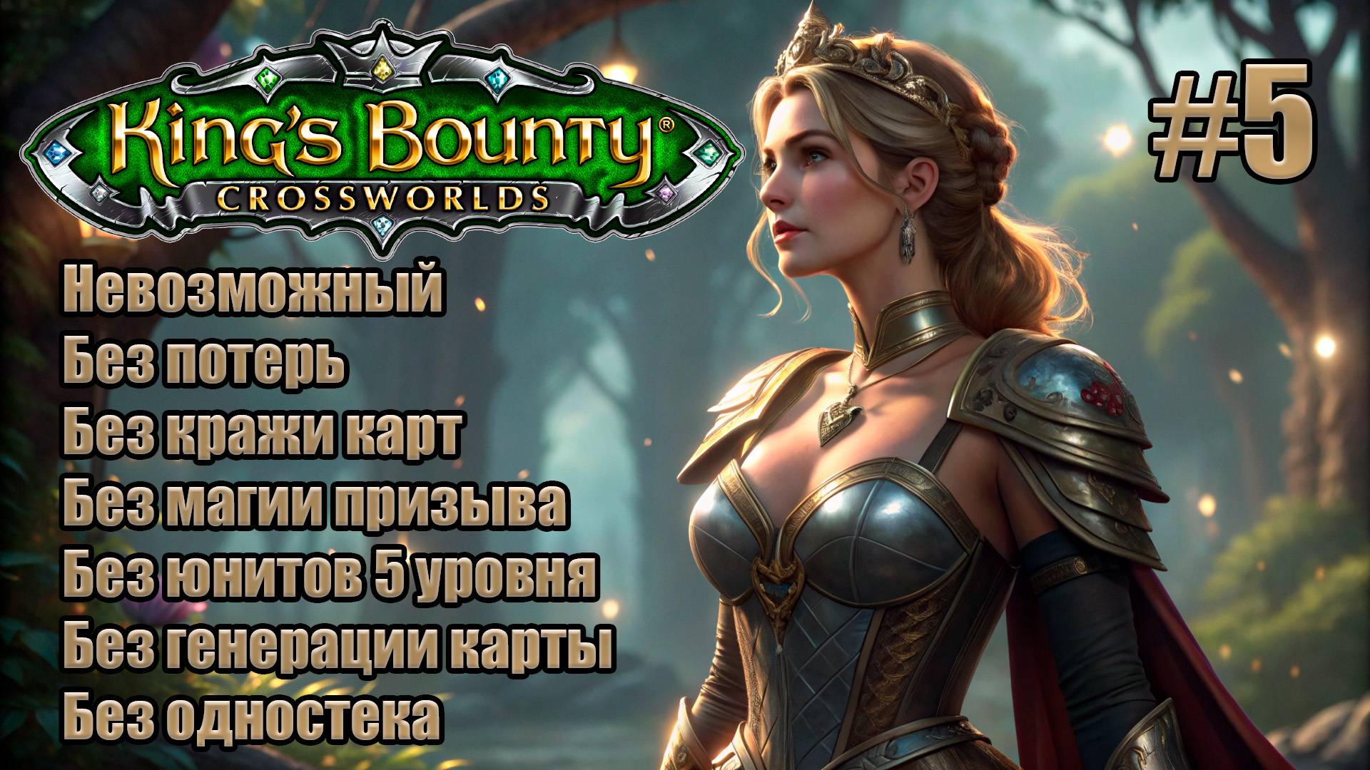 King's Bounty: Перекрестки миров. Невозможный. Без потерь, кражи карт, призыва и юнитов 5 уровня. #5