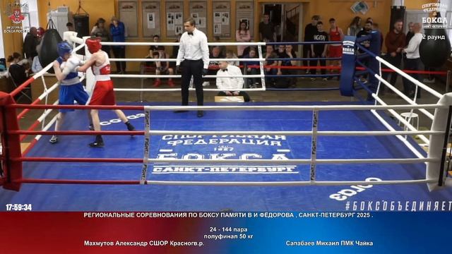 144 пф 50 кг Махмутов Александр СШОР Красногв.р. Сапабаев Михаил ПМК Чайка