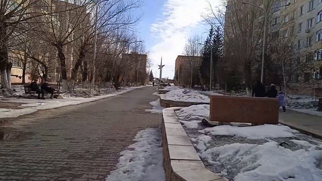 Аллея СЛАВЫ в КОКШЕТАУ🌹💓, 22.03.2023 год, ПРОГУЛКА #кокшетау #прогулка #walking #respect #shorts