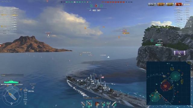 World of Warships. Крейсер Des Moines.