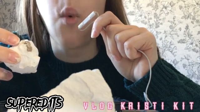 @vlogkristikit Ассорти белого Снежка/Мукбанг Асмр Хруст#мел #asmr #youtube #clay #shorts