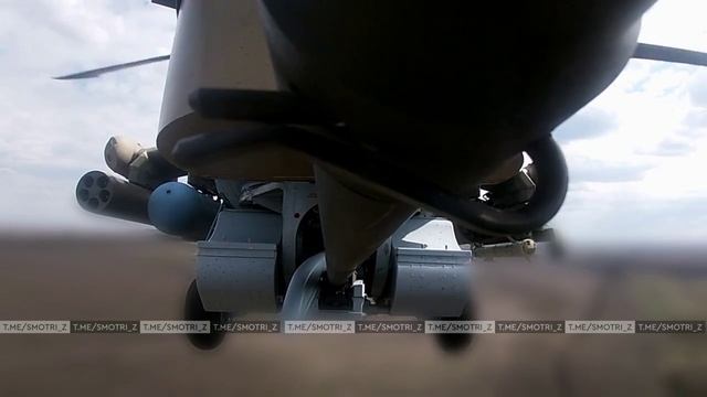 Минобороны России опубликовало кадры выполнения боевого задания экипажа вертолета Ми-28НМ в ходе  СВ