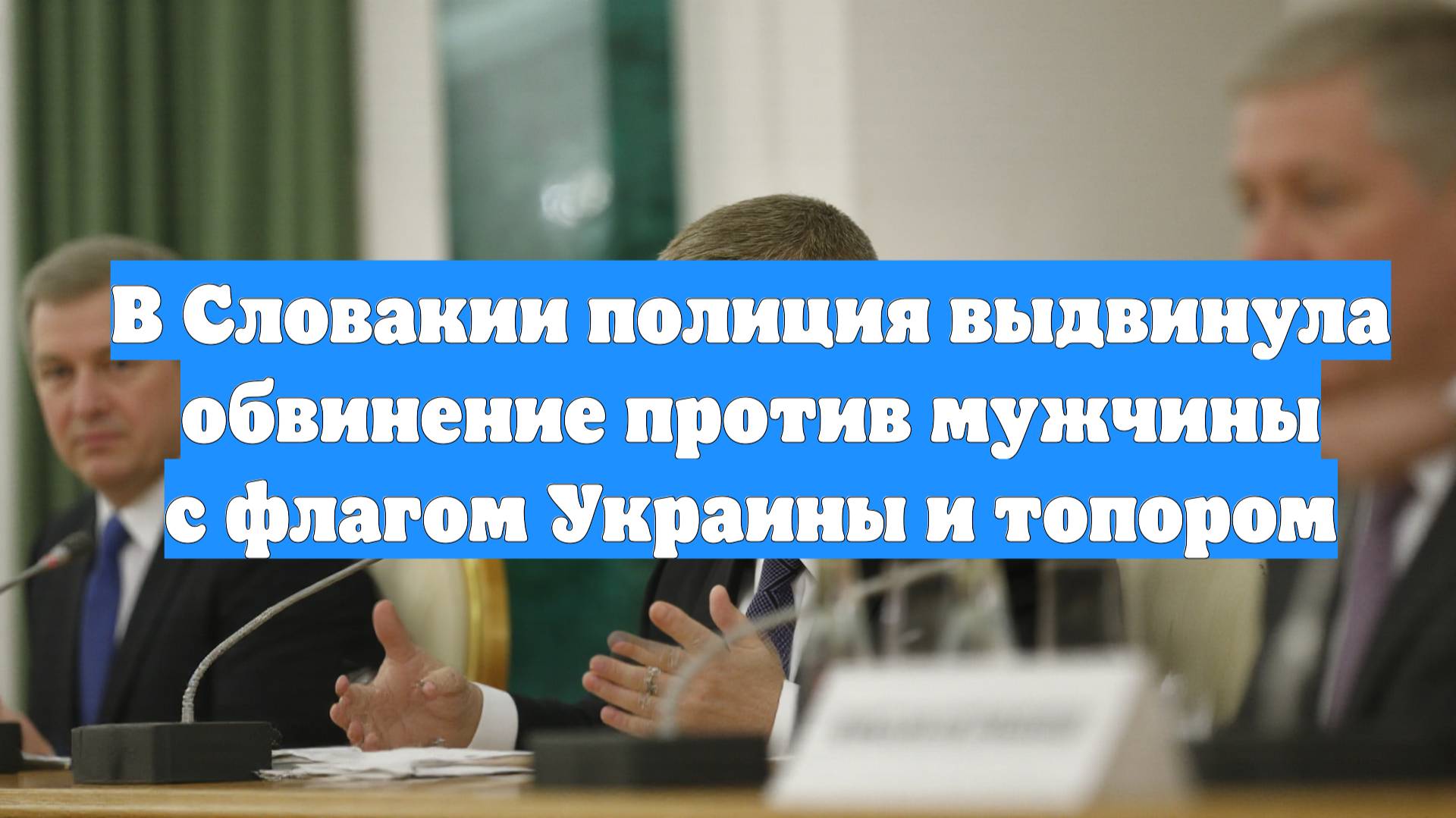 В Словакии полиция выдвинула обвинение против мужчины с флагом Украины и топором
