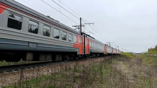 Электропоезд ЭД4М-0269 с приветливой бригадой