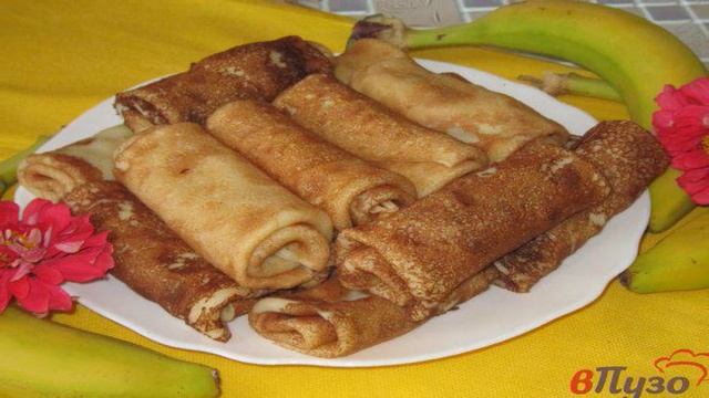 Банановые блины на кефире