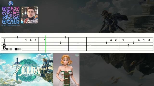 🎸 The Legend of Zelda- Tears of the Kingdom - Main Theme - Guitar Tutorial Ⓜ️