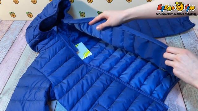 Куртка Lanson Kids демисезонная с капюшоном на молнии синя?