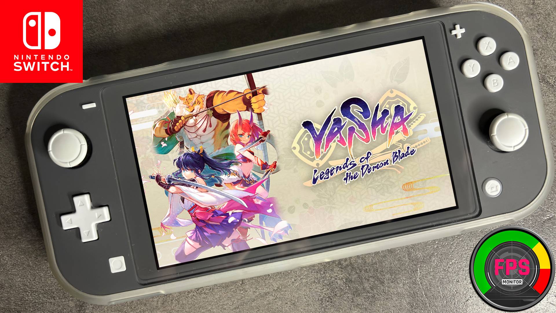 Yasha: Legends of the Demon Blade Nintendo Switch Lite Gameplay - FPS Monitor