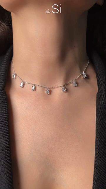Колье из серебра "Льдинки"