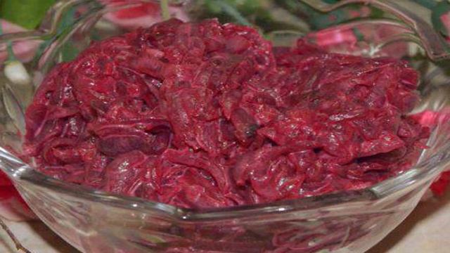 Постный свекольный салат