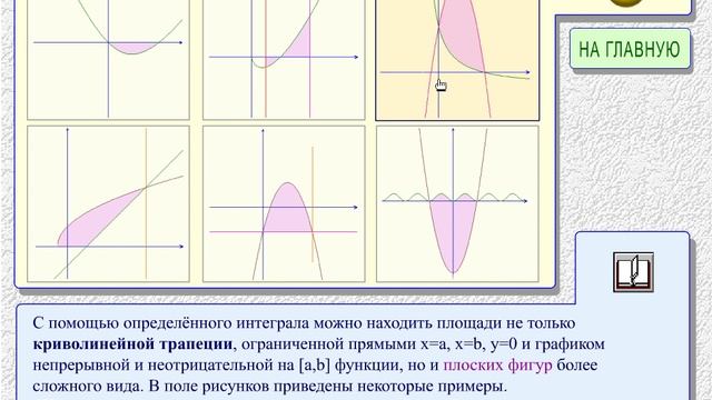 Вычисление площадей плоских фигур