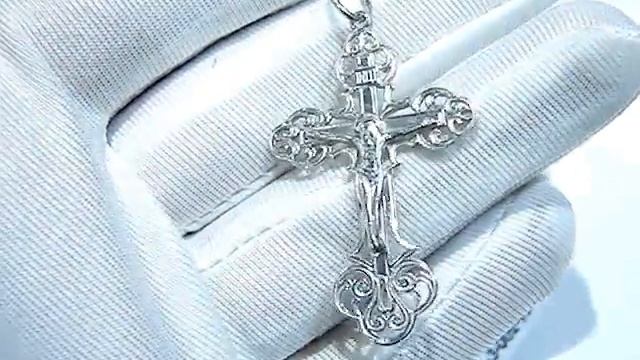 Серебряный крест 925 пробы без камней 2200000340610