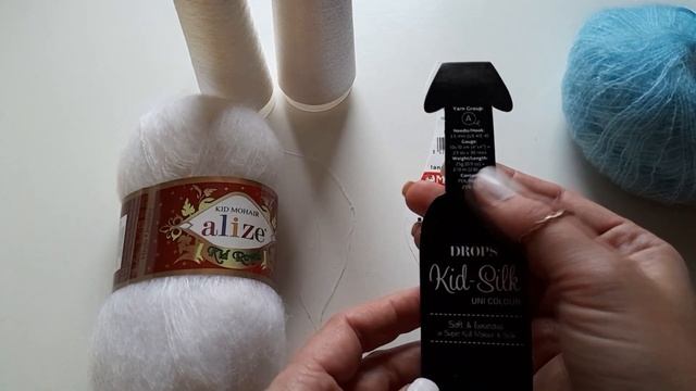 Джемпер спицами из Кид Мохера "Жемчужина".