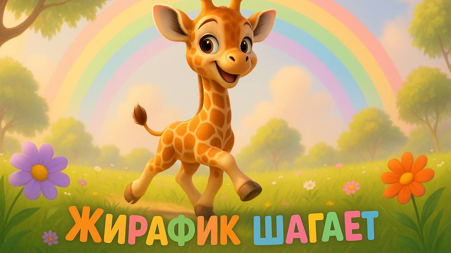 🦒 Жирафик Шагает 🎵 песенка