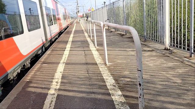 Двойной Электропоезд Ласточка ЭС2Г-018+ЭС2Г-019 Сообщением Санкт-Петербург-Тосно Поповка