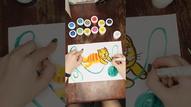 Милый котик. Часть 2. Гуашь, 3+