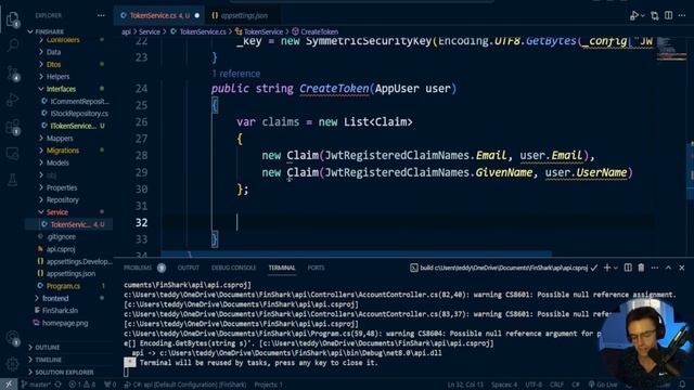 51. ASP.NET Core Web API Identity JWT 2024 - 23. Token Service