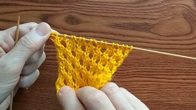 Ажурная сетка спицами