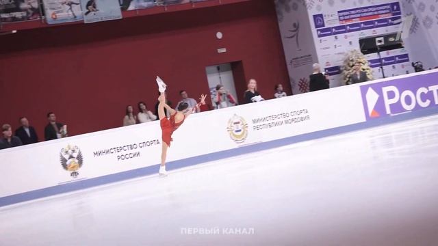 Александра Трусова на произвольных программах юниоро