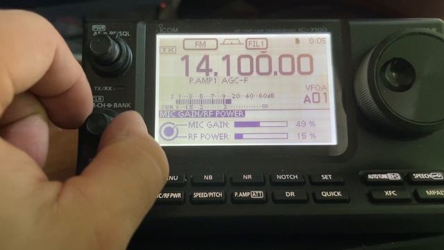 Test GP Antenna 20m (14Mhz) 50w power. Icom ic-7100 SWR1.1