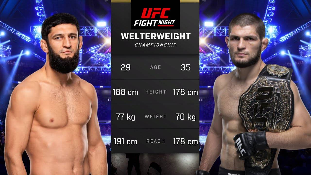 Хамзат Чимаев против Хабиба Нурмагомедова Полный бой - UFC 5