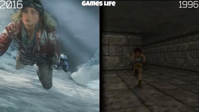Tomb Raider 1996 VS Rise of the Tomb Raider 2016 (Эволюция графики )