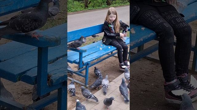 Милая прогулочка к голубям🌈🏞Таисия и мама в эфире ❤️ 15.05.2025