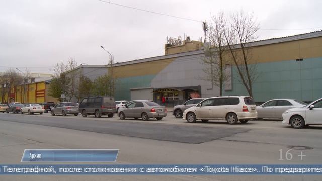 15.05.2025 «Кресту» во время ДТП отбросило на электрическую подстанцию в Южно-Сахалинске