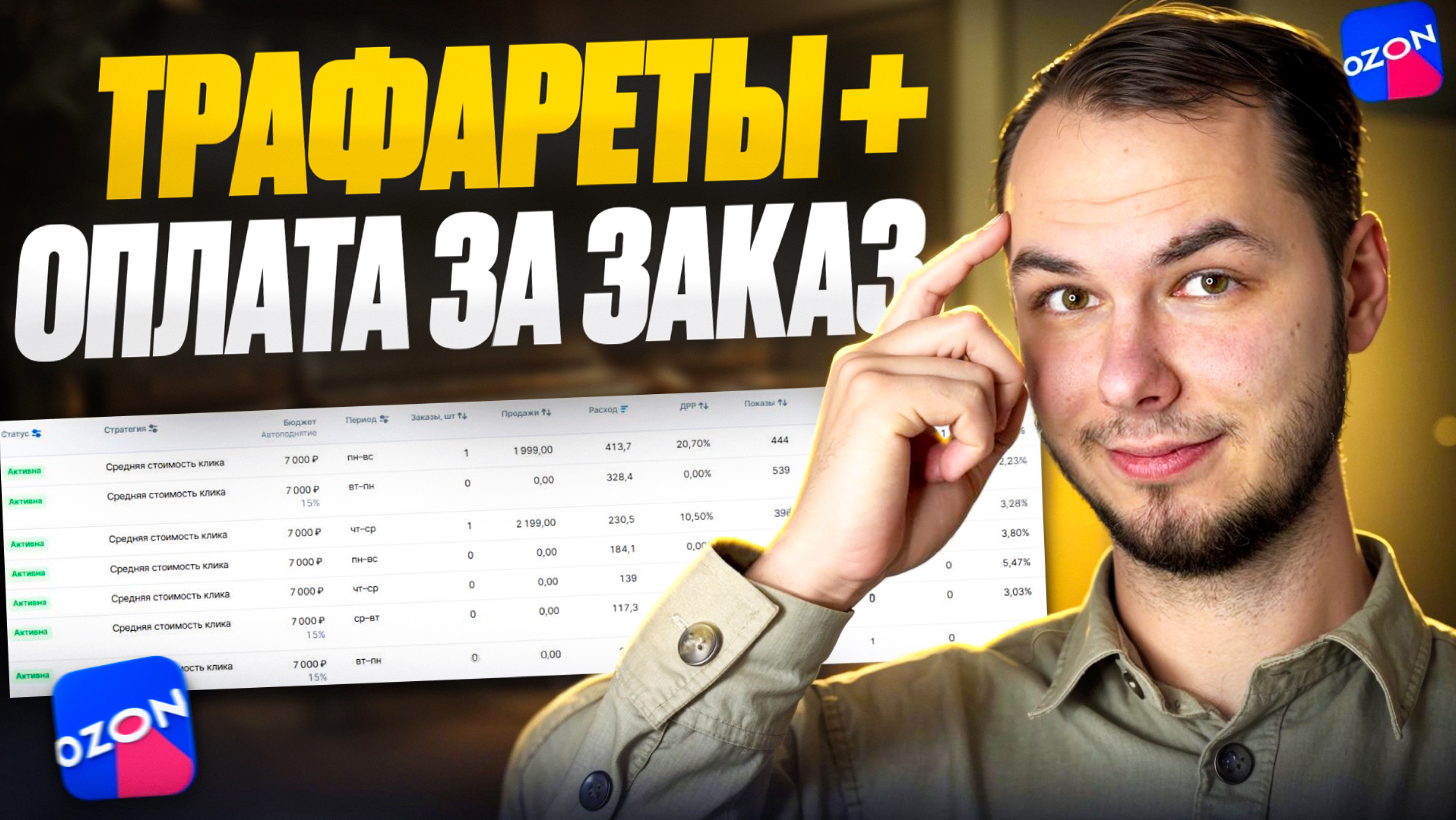 С чем использовать оплату за заказ? С трафаретами или вывод в топ на озон?