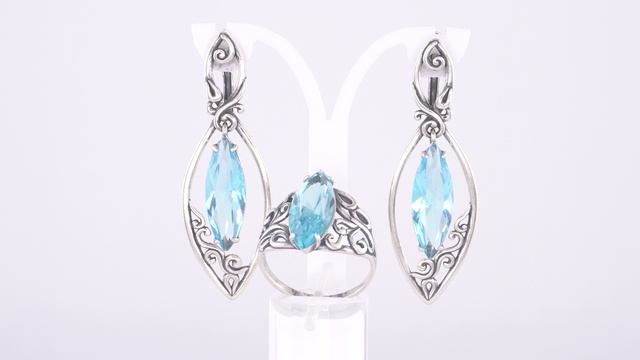 Комплект: Серьги арт.33616592-3 и Кольцо арт.23616592-3