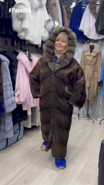 МОДНАЯ ШУБА С КАПЮШОНОМ #норка #шуба