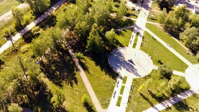 Рубцовск, Сквер Победы, съемка с дрона.