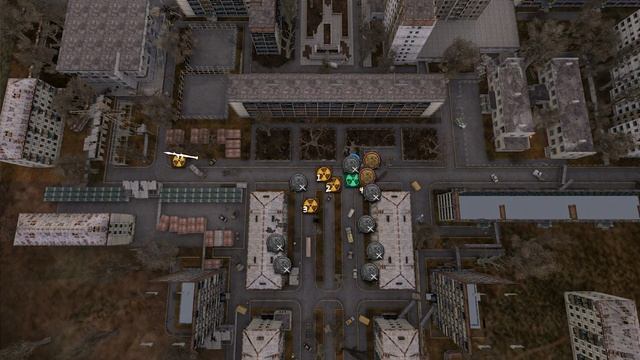S.T.A.L.K.E.R. Shadow of Chernobyl план по прорыву к ЧАЭС через Припять. Визуализация, вид сверху