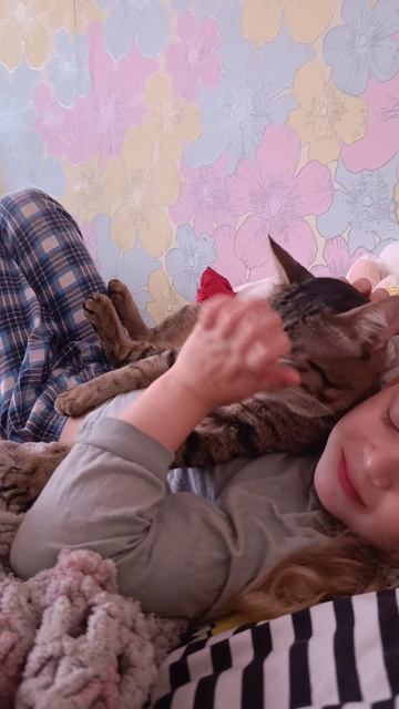 Котик Симба лечит Варюшу💕